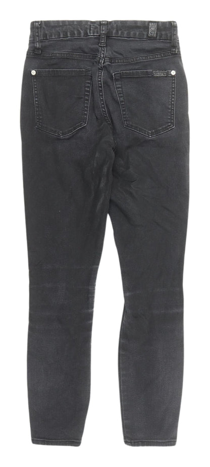 7 for All Mankind Women's Black Skinny Jeans, Size 24