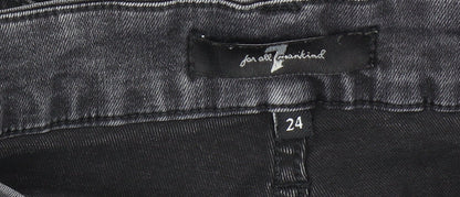 7 for All Mankind Women's Black Skinny Jeans, Size 24