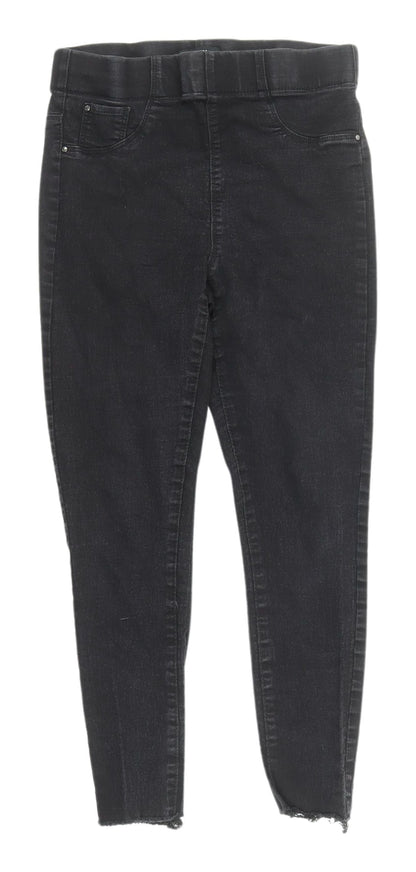 Womens UK Size 8 Denim Slim Fit Jegging Black Jeans