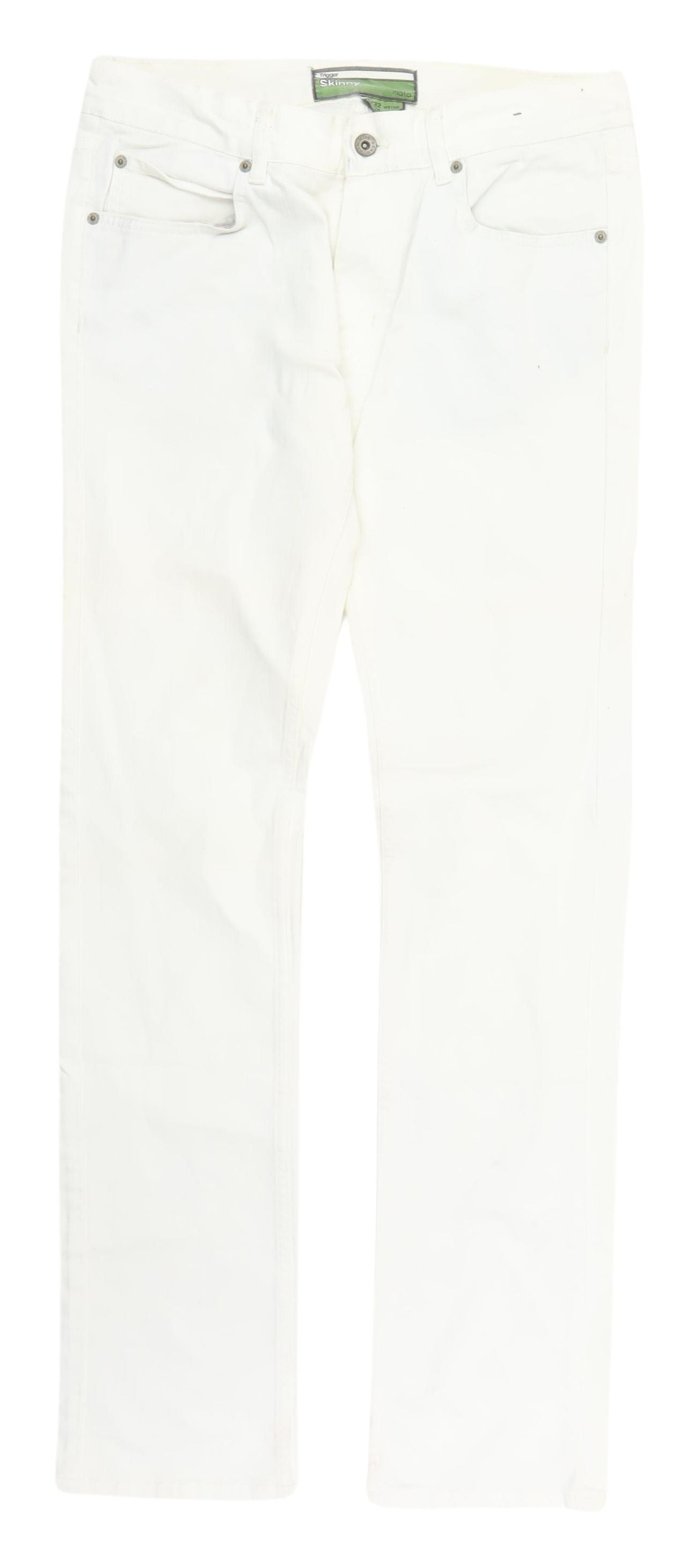 Mens UK Size L Topman Slim Fit Skinny White Jeans