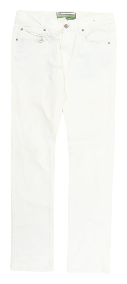 Mens UK Size L Topman Slim Fit Skinny White Jeans
