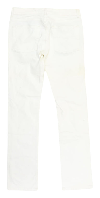 Mens UK Size L Topman Slim Fit Skinny White Jeans