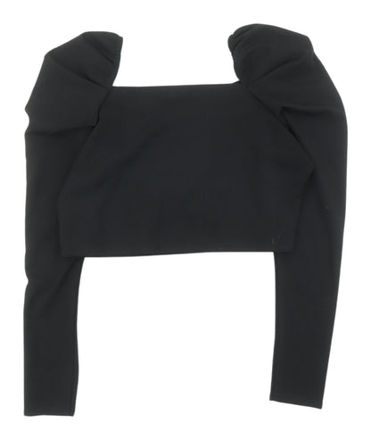 Womens UK Size 18 PRETTYLITTLETHING Black Cropped Blouse