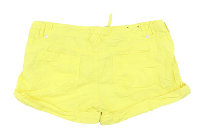 New Look Women's Yellow Casual Cotton Shorts UK 14