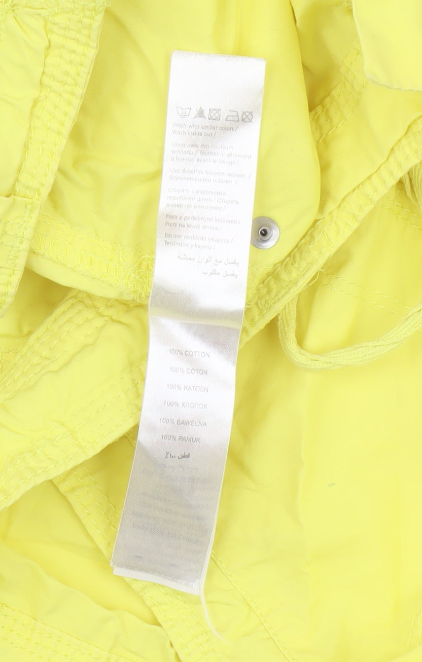 New Look Women's Yellow Casual Cotton Shorts UK 14