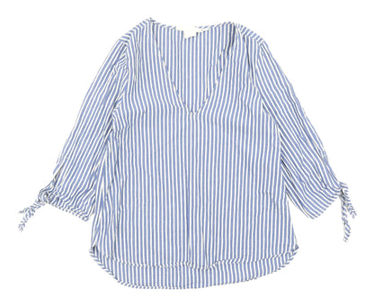 Label of Graded Goods Blue Striped Women’s Tunic Blouse
