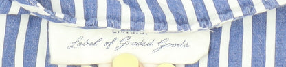 Label of Graded Goods Blue Striped Women’s Tunic Blouse