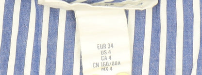 Label of Graded Goods Blue Striped Women’s Tunic Blouse