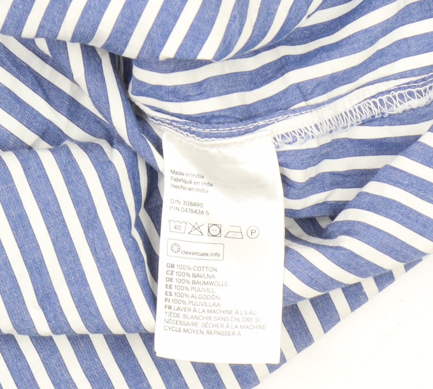 Label of Graded Goods Blue Striped Women’s Tunic Blouse