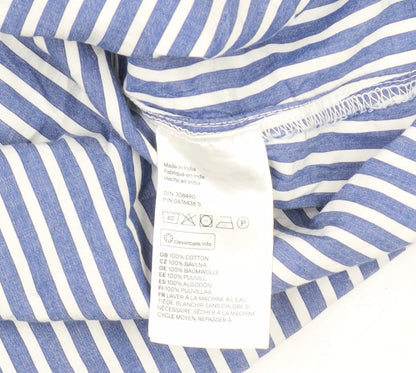 Label of Graded Goods Blue Striped Women’s Tunic Blouse