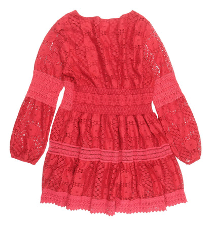 Joe Browns Red Lace Short A-Line Dress, Size 10