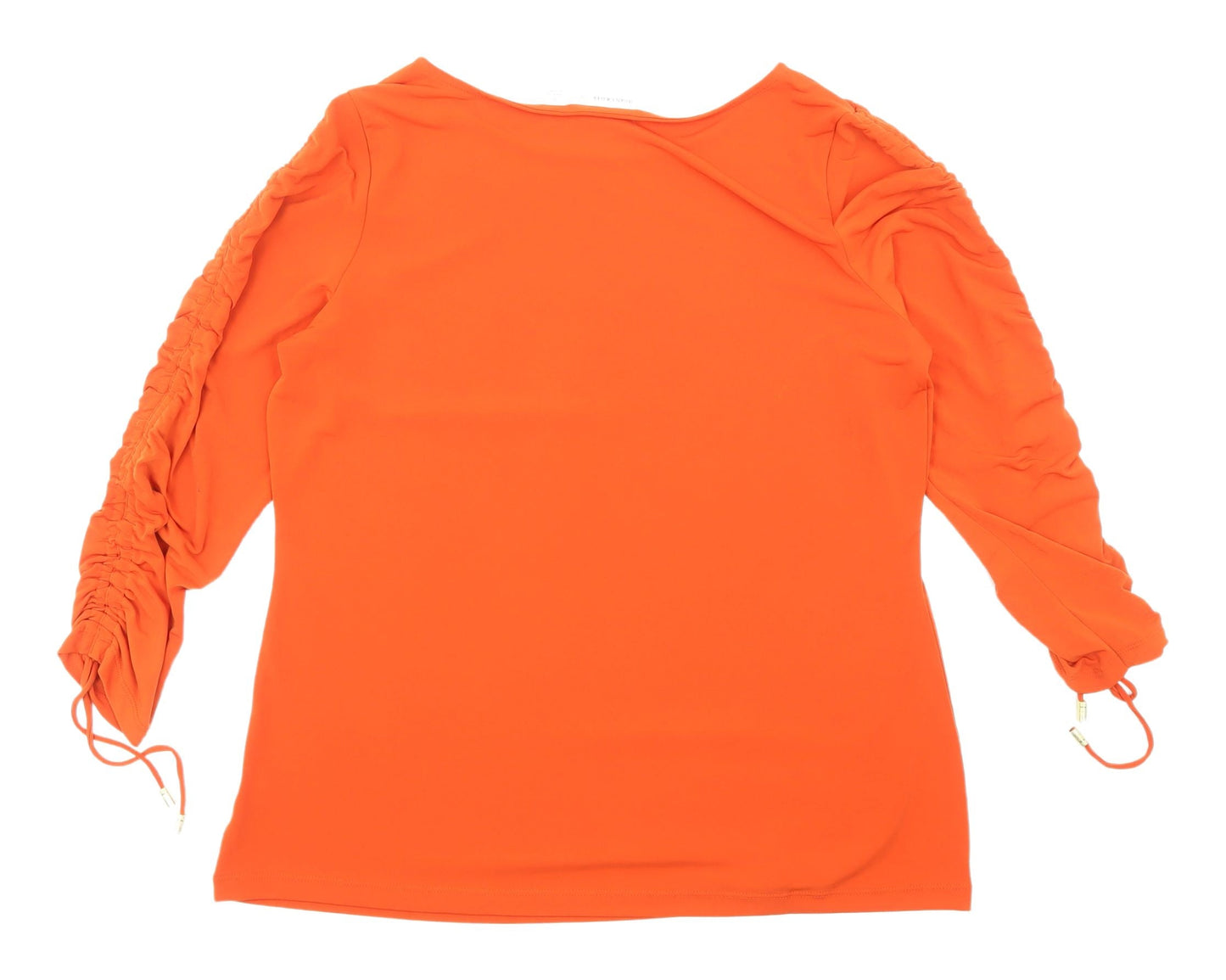 Womens UK Size M Susan Graver Orange Basic Blouse