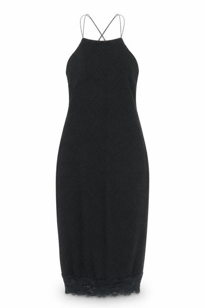 River Island Black Sleeveless Halter Dress Size 8