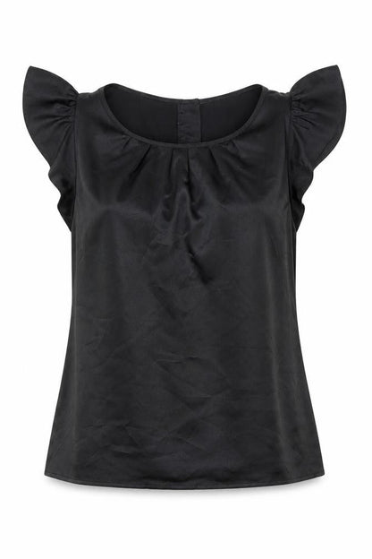 Coast Women's Black Blouse Size 14 Formal Puff Sleeve