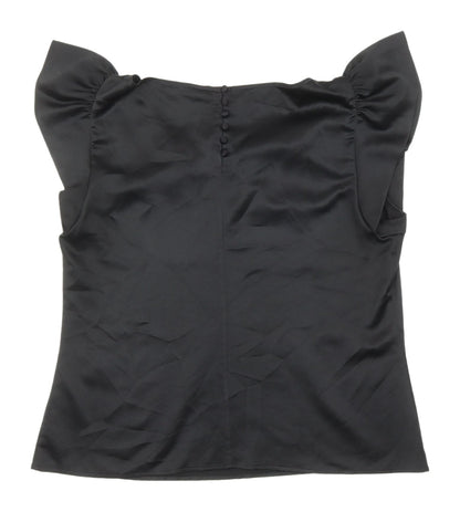 Coast Women's Black Blouse Size 14 Formal Puff Sleeve