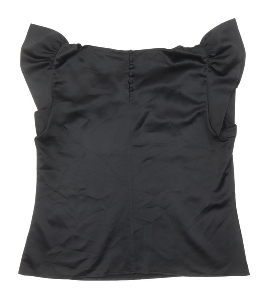 Coast Women's Black Blouse Size 14 Formal Puff Sleeve