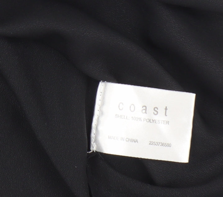 Coast Women's Black Blouse Size 14 Formal Puff Sleeve