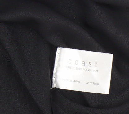 Coast Women's Black Blouse Size 14 Formal Puff Sleeve