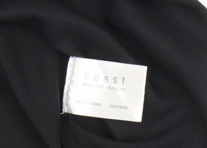 Coast Women's Black Blouse Size 14 Formal Puff Sleeve