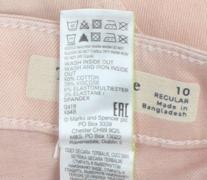 Womens UK Size 10 Marks and Spencer  Jegging Pink Leggings