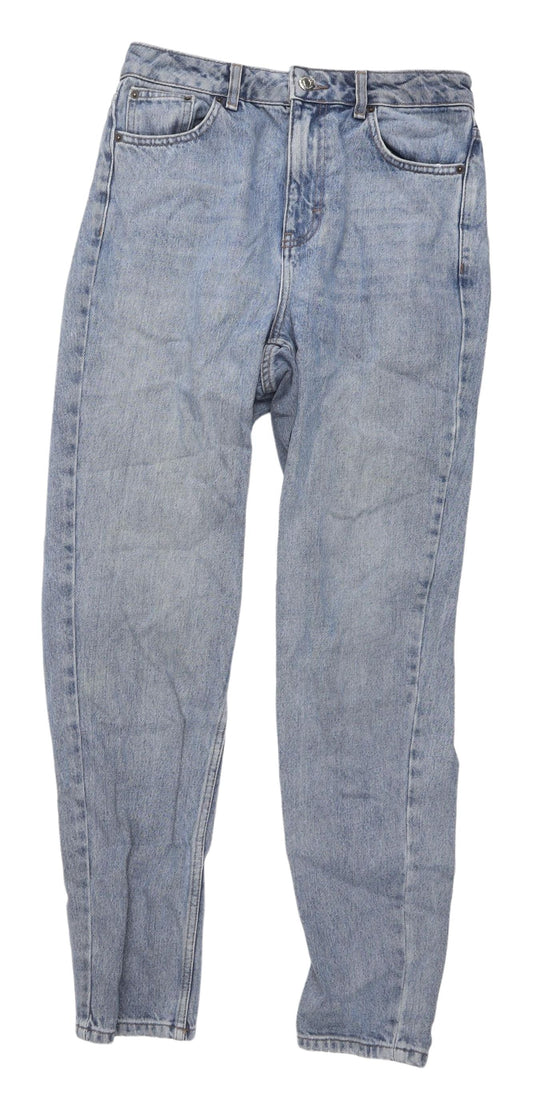 Topshop Women's Blue Straight Jeans, Size 28, Regular Fit