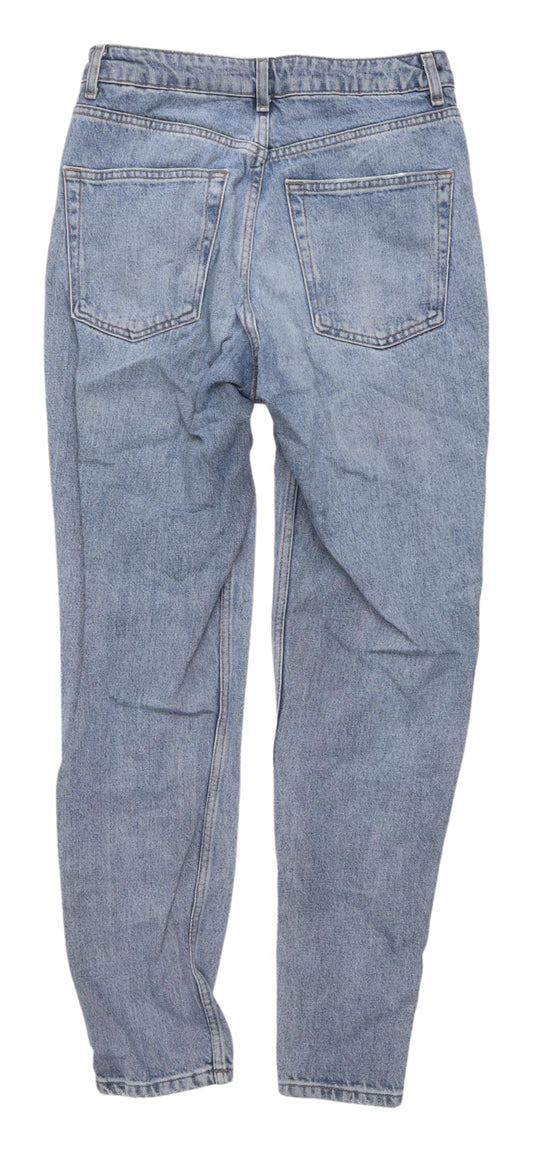 Topshop Women's Blue Straight Jeans, Size 28, Regular Fit