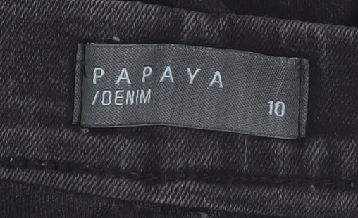 Womens UK Size 10 Papaya Slim Fit Jegging Black Jeans