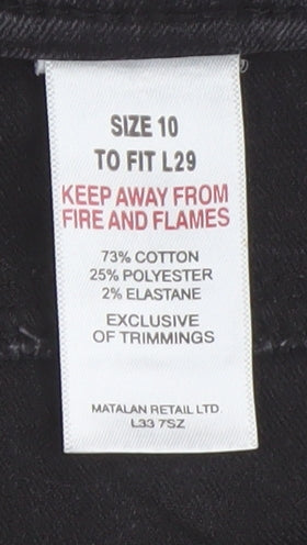 Womens UK Size 10 Papaya Slim Fit Jegging Black Jeans