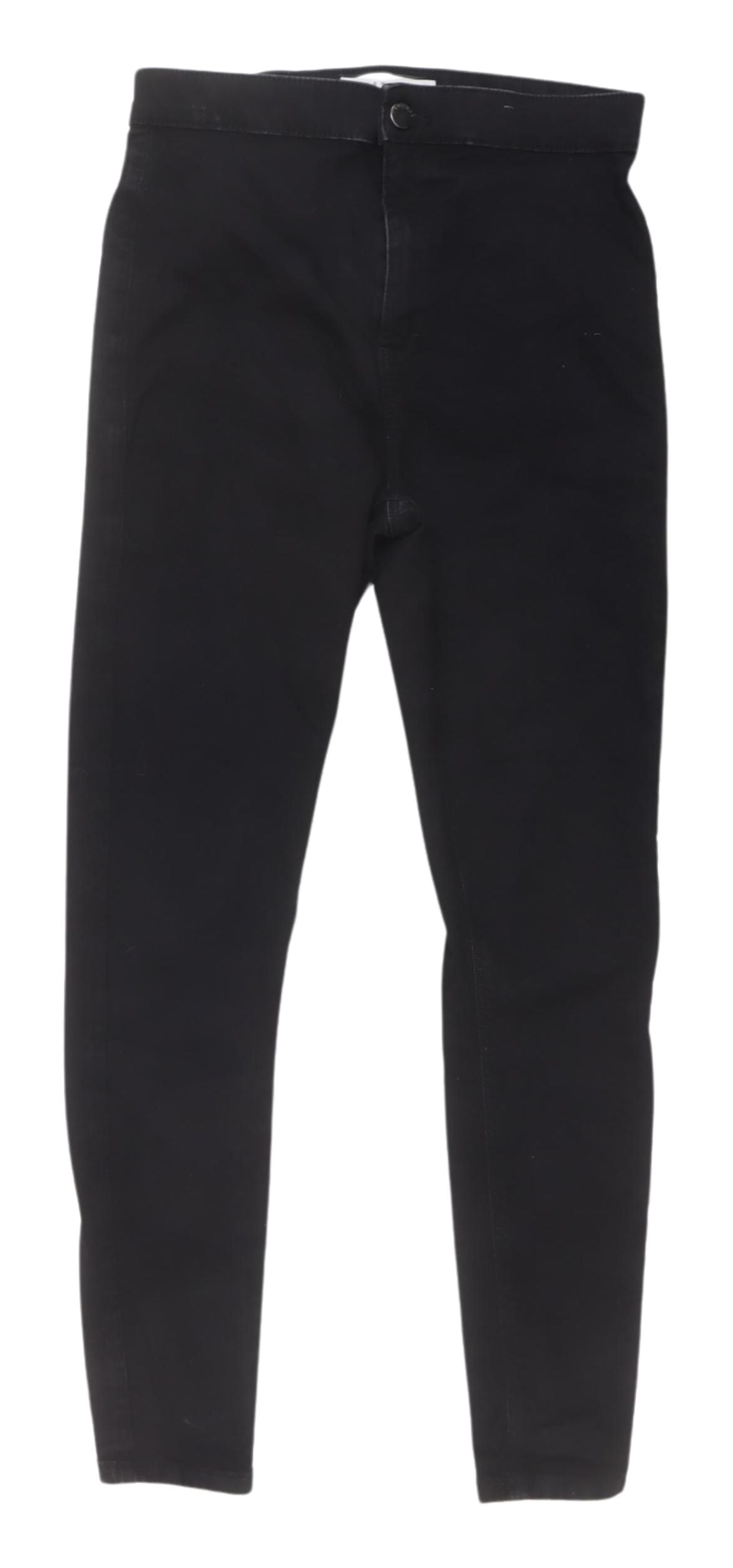Topshop Women's Black Skinny Jeans - Size L, Dark Wash