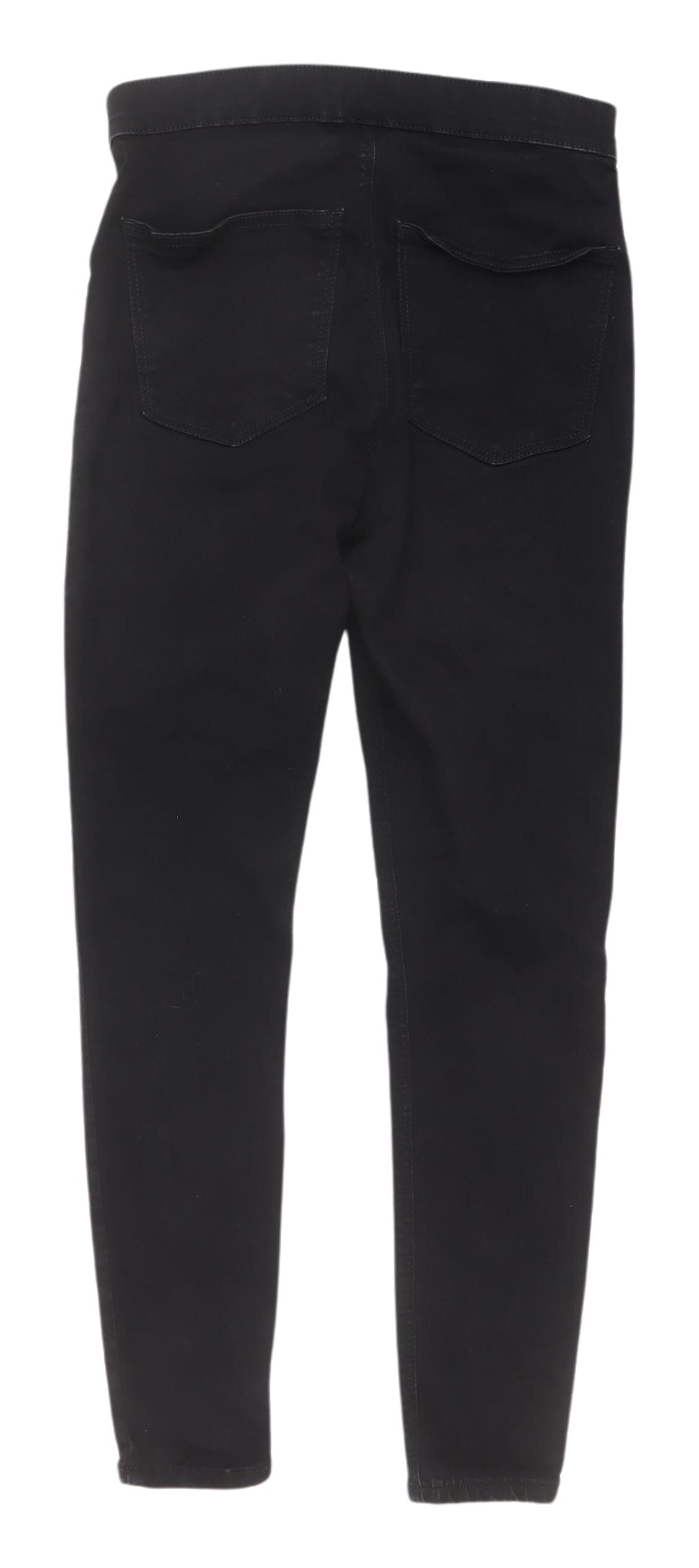 Topshop Women's Black Skinny Jeans - Size L, Dark Wash