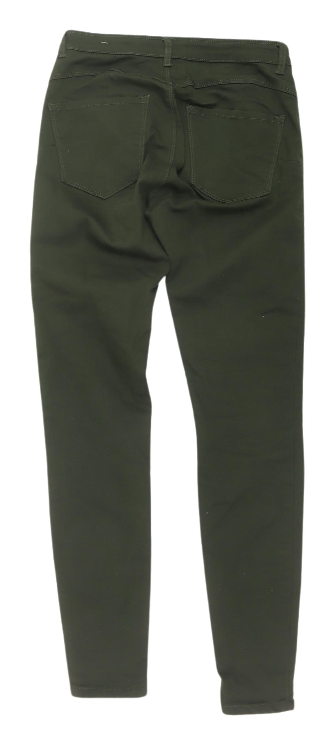 Womens UK Size 8 Terranova Slim Fit Skinny Green Jeans