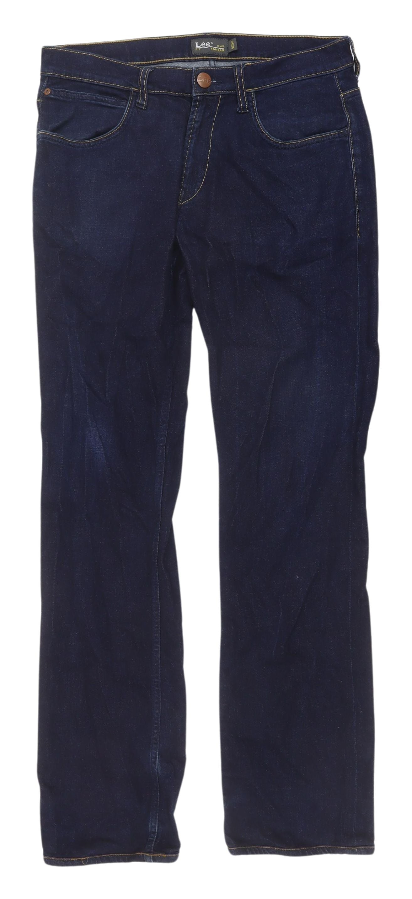 Lee Men's Blue Denim Straight Jeans Size 32/34