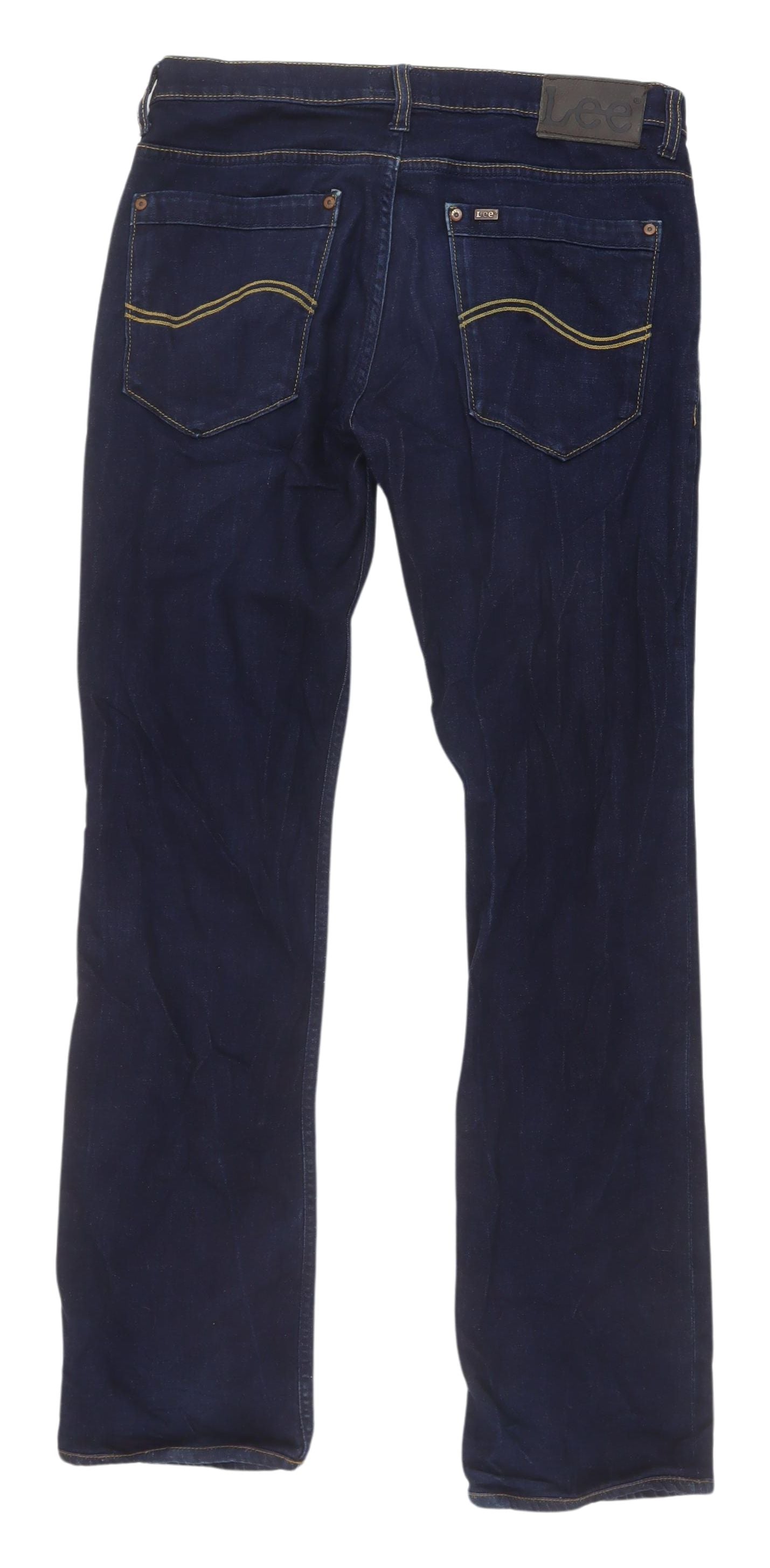 Lee Men's Blue Denim Straight Jeans Size 32/34