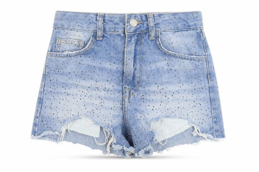 Womens UK Size 4 Bershka Regular Fit Cut-Off Shorts