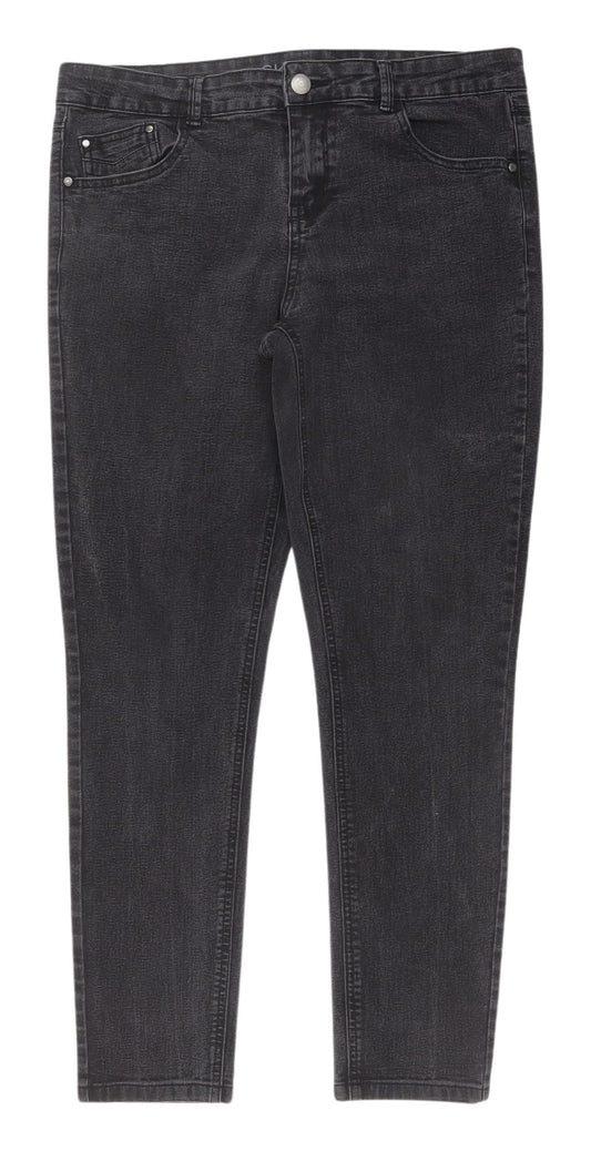 George Women's Black Jeans Size 14, Dark Wash Denim