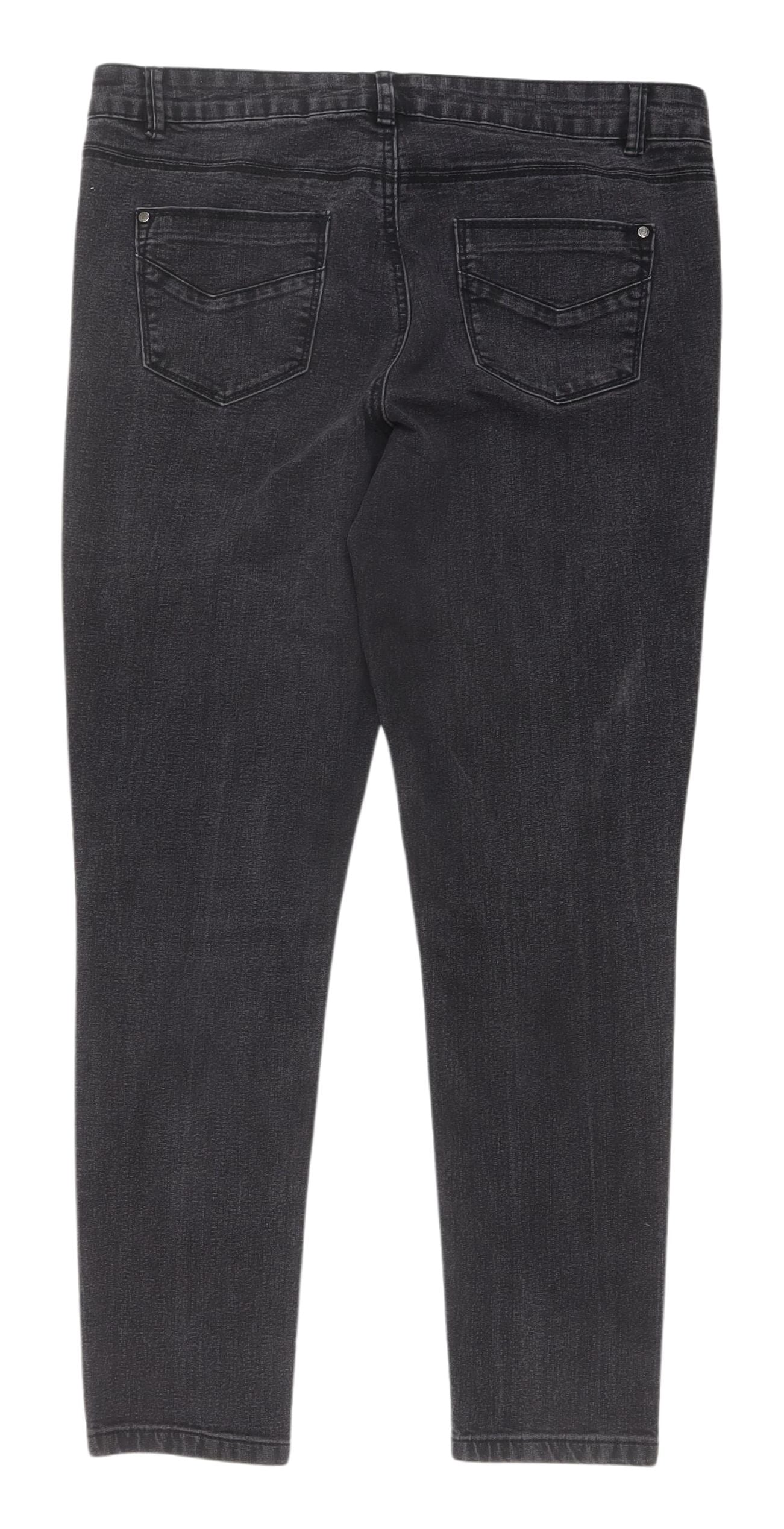 George Women's Black Jeans Size 14, Dark Wash Denim