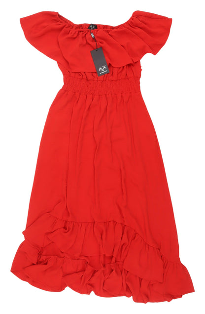 AX Paris Women's Red Hi-Low A-Line Party Dress