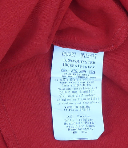 AX Paris Women's Red Hi-Low A-Line Party Dress