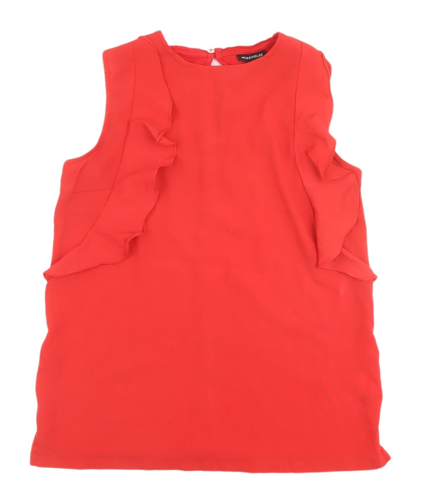 Womens UK Size 12 Warehouse Red Basic Blouse