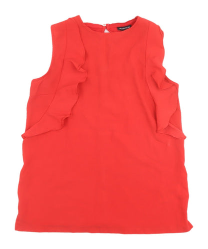 Womens UK Size 12 Warehouse Red Basic Blouse