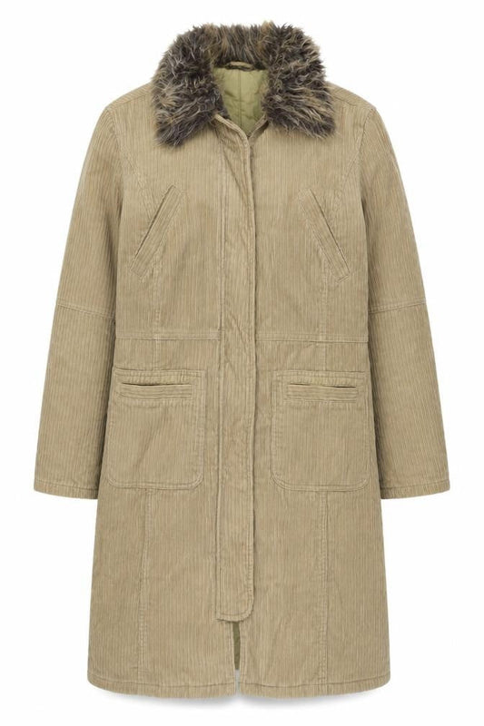 Womens UK Size 10 Miss Selfridge Beige Overcoat