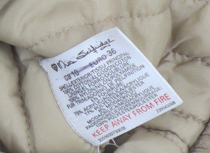 Womens UK Size 10 Miss Selfridge Beige Overcoat