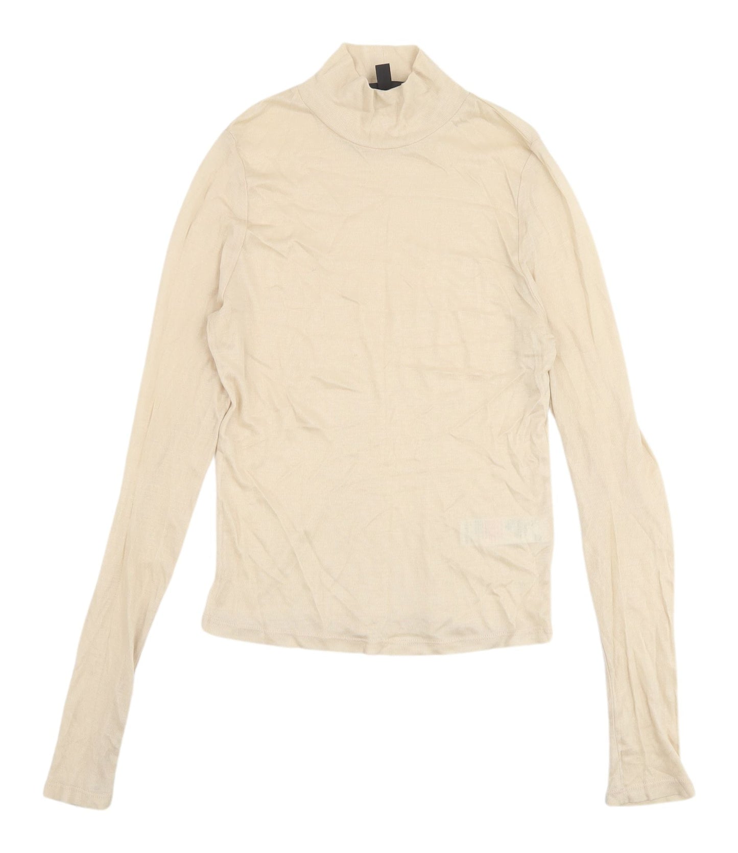 Womens UK Size 12 Topshop Beige Basic T-Shirt