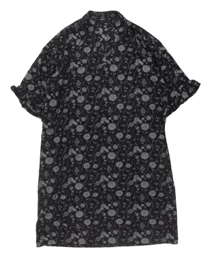 Next Women's Black Floral Shirt Dress Size 18