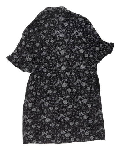 Next Women's Black Floral Shirt Dress Size 18