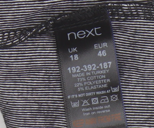 Next Women's Black Floral Shirt Dress Size 18