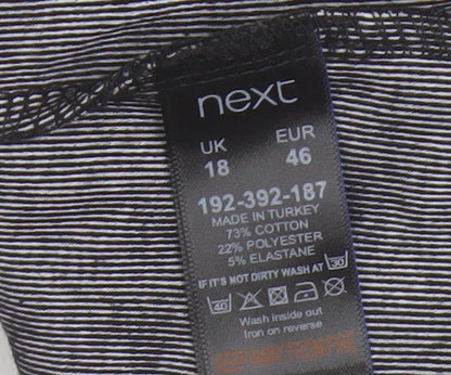 Next Women's Black Floral Shirt Dress Size 18