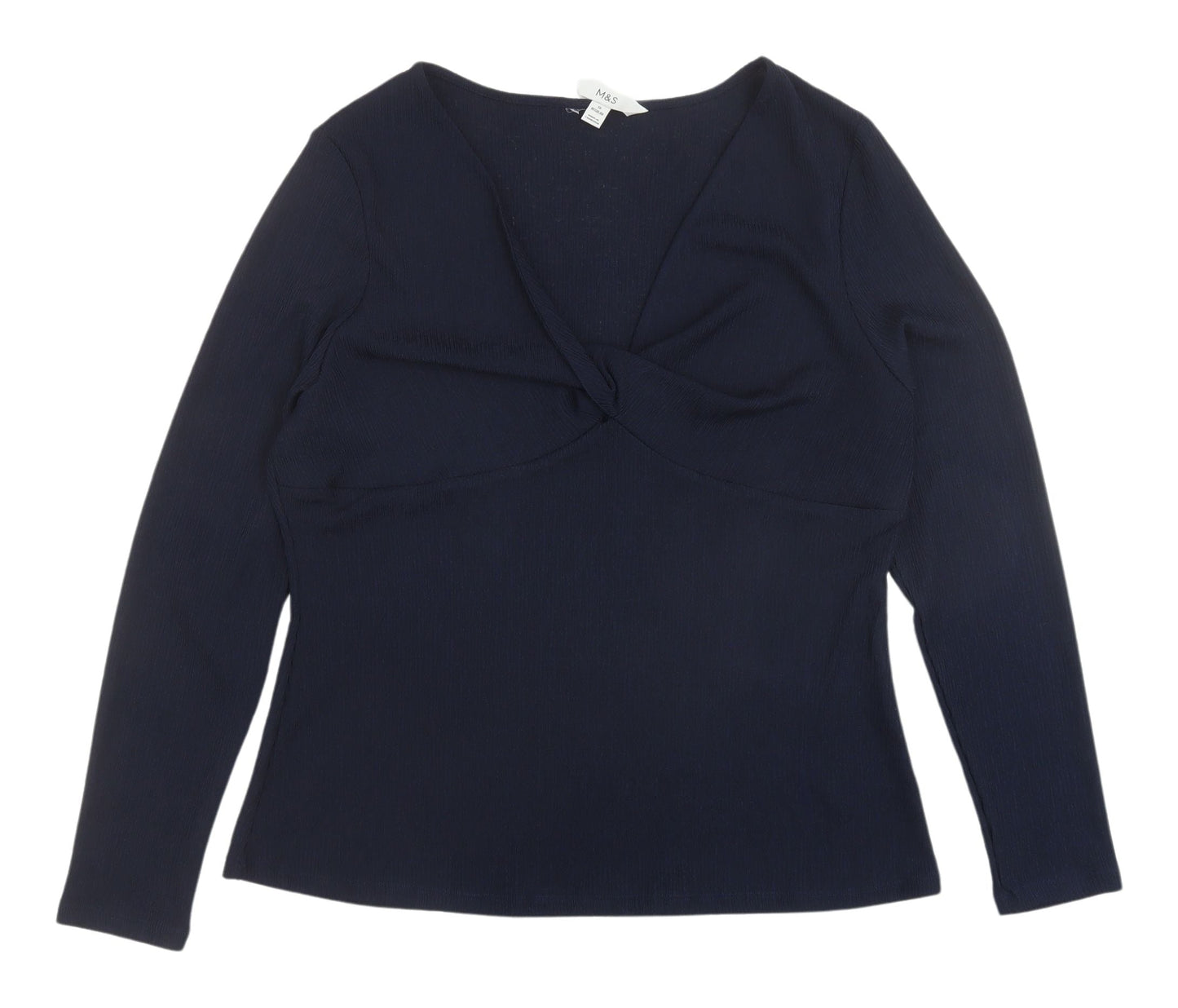 Womens UK Size 18 Marks and Spencer Black Basic Blouse