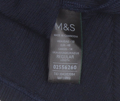 Womens UK Size 18 Marks and Spencer Black Basic Blouse
