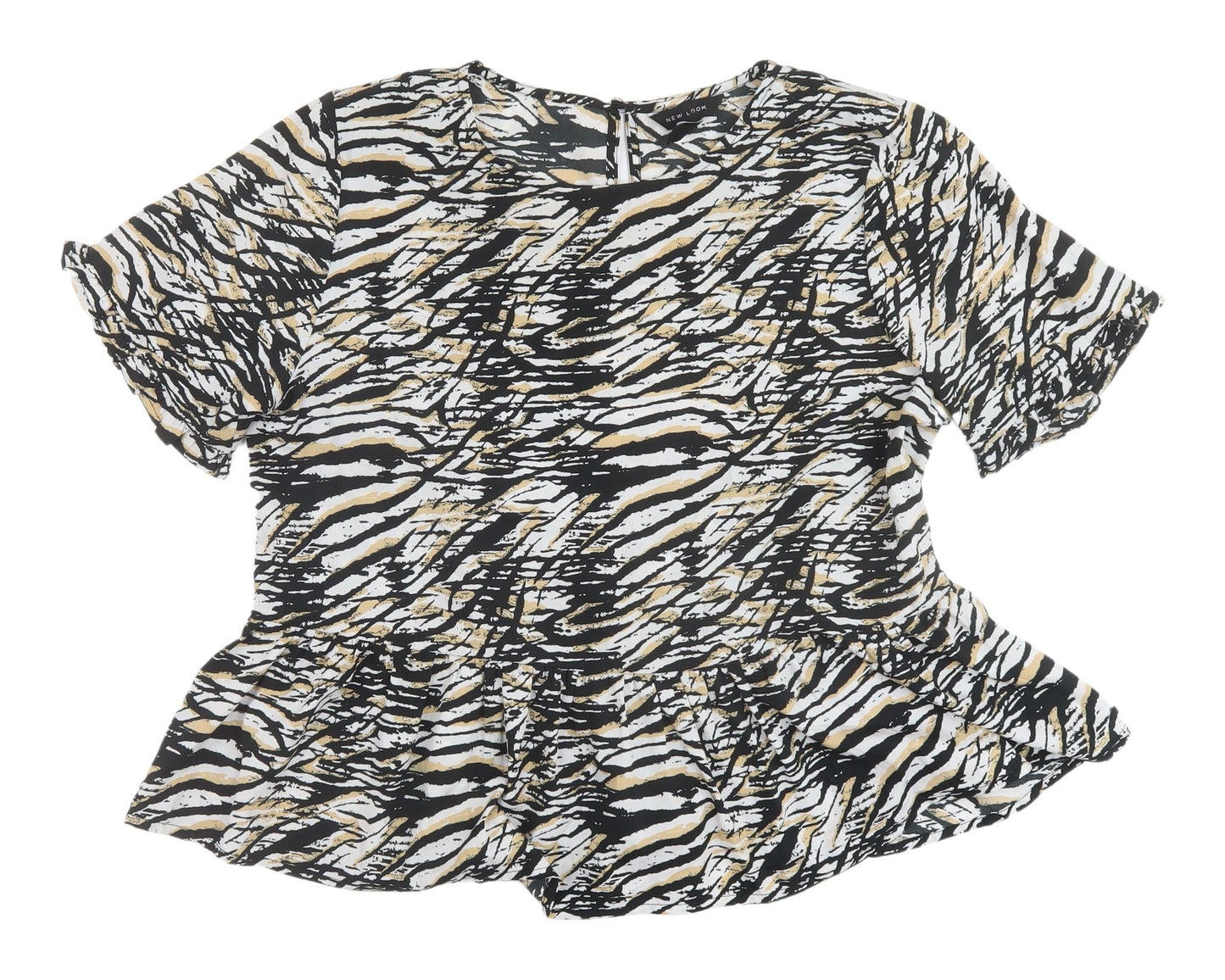 New Look Women's Animal Print Blouse, UK 14, Multicoloured